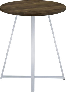 17 Stories Burkhart Brown Oak Round 35-inch Pub Height Bistro Bar Table