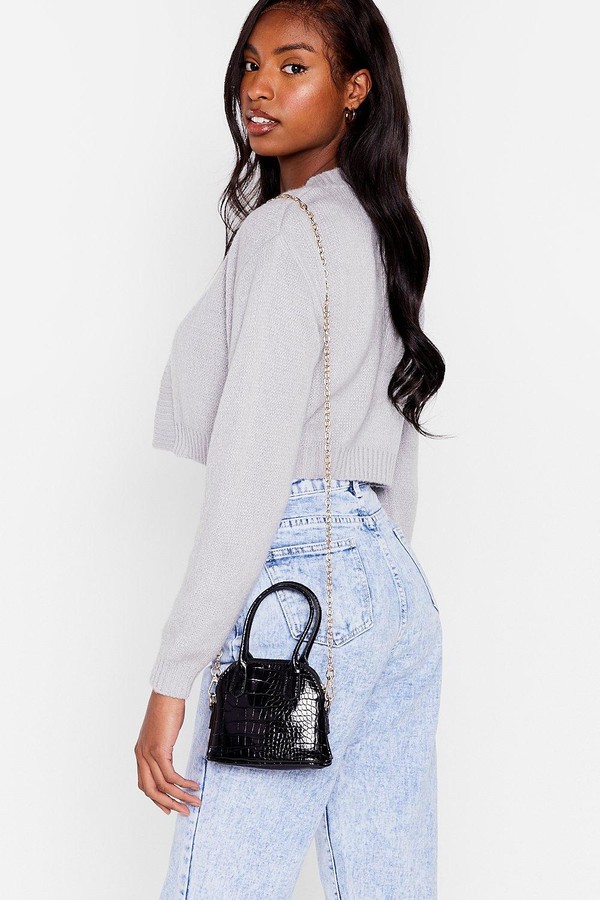 faux croc mini bag