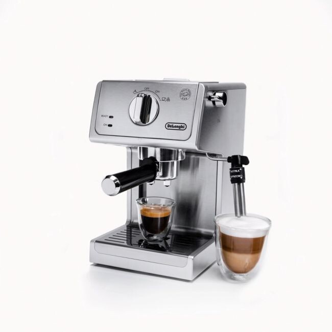 Crate & Barrel De'Longhi A Stainless Steel Pump Espresso Maker