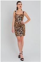 Thumbnail for your product : Pretty Darling Leopard Print Ruched Strappy Bodycon Dress