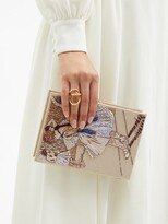 Thumbnail for your product : Olympia Le-Tan Study Of A Ballet Dancer Embroidered Book Clutch - Beige Multi