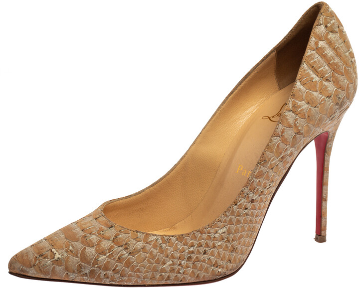 Christian louboutin cork heels Clearance
