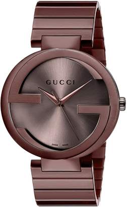 Gucci Men's YA133317 Analog Display Swiss Quartz Brown Watch