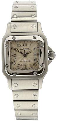 Cartier Preowned Santos Automatic Silver Gulloche Dial Ladies Watch Ref2423