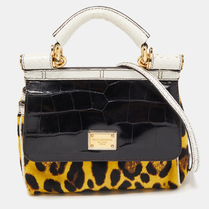 Dolce and Gabbana Multicolor Python Medium Limited Edition Miss