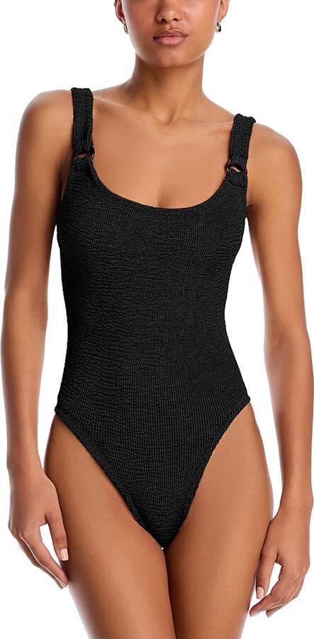 Hunza G Domino Crinkle One Piece Swimsuit