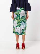 Thumbnail for your product : Dolce & Gabbana hydrangea print pencil skirt