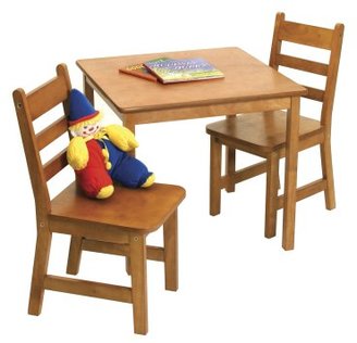 Lipper 514P Child's Square Table and 2-Chair Set