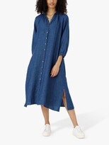 Thumbnail for your product : Brora Linen Midi Shirt Dress, Indigo