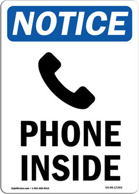 SignMission Phone Inside Sign with Symbol - ShopStyle Home Office