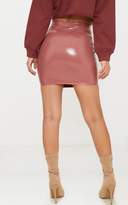 Thumbnail for your product : PrettyLittleThing Petite Rose Vinyl Mini Skirt