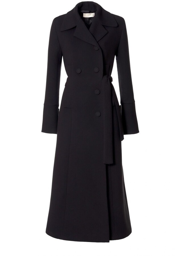 black floor length coat