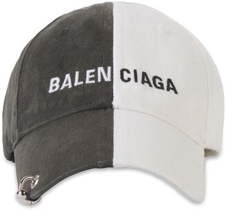 Balenciaga Embroidered-Logo Two-Tone Cap - ShopStyle Hats