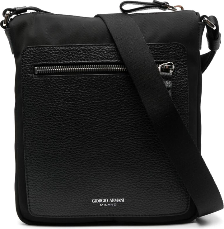 Giorgio Armani Leather Briefcase Bag - Black Handle Bags, Handbags -  GIO112654