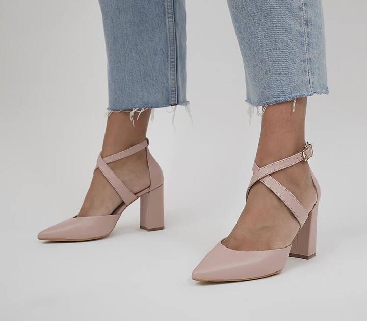 Nude Pink Block Heel Shoes | ShopStyle UK