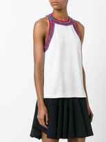 Thumbnail for your product : Tory Burch embellished trim tank