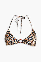 Thumbnail for your product : BELIZE Lana leopard-print triangle bikini top