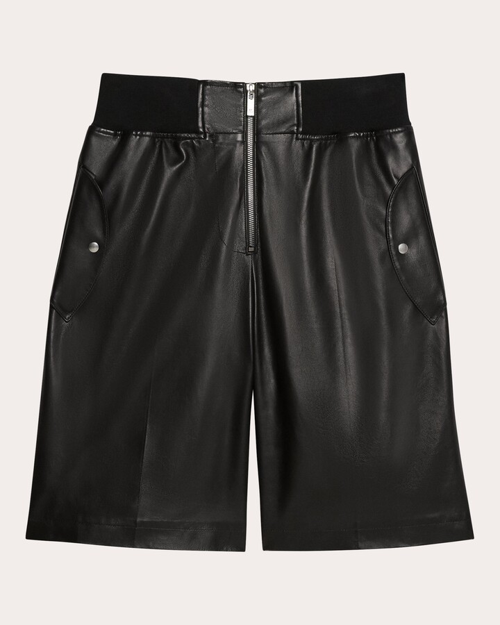 Helmut Lang Leather Bomber Shorts