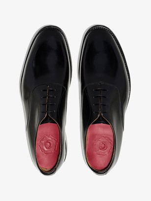 Grenson Black Alwin Leather Oxford Shoes