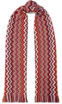 Thumbnail for your product : Missoni Fringed Crochet Wool-blend Scarf