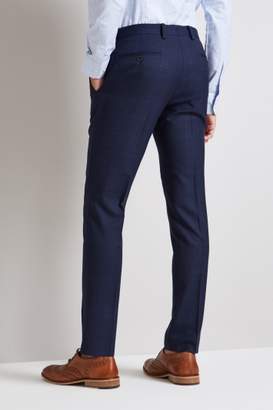 Moss Bros Skinny Fit Blue POW Check Trousers