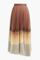 Thumbnail for your product : BITE Studios Pleated Dégradé Crepe De Chine Midi Skirt