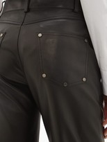 Thumbnail for your product : Chloé Studded Cropped Leather Trousers - Black