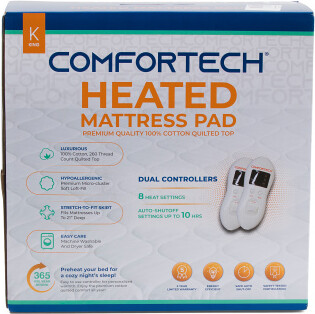 TJMAXX Luxurious Heated Mattress Pad, Cotton/Polyester
