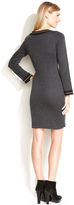 Thumbnail for your product : Calvin Klein Chain-Trim Pocket Sweater Dress