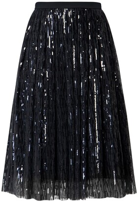 sequin flare skirt