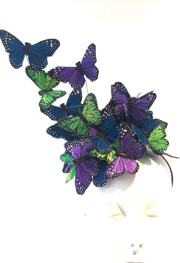 Etsy Butterfly Fascinator - Monarch Headband - High Tea