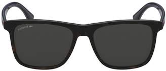 Lacoste Men's Plastic Square Stripes & Piping Sunglasses