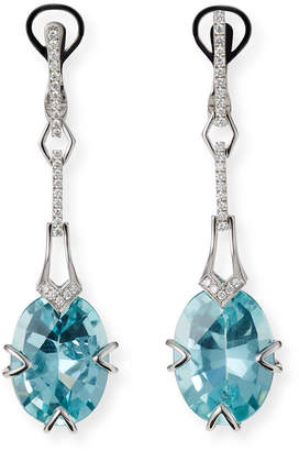 Frederic Sage 18k Aquamarine & Diamond Earrings