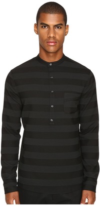 Matiere Brennon Striped Woven Pullover Tunic Men's Clothing