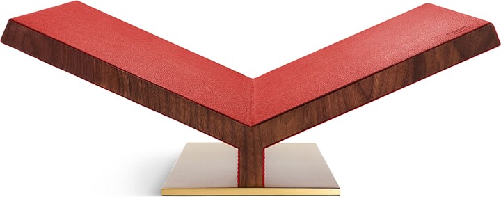 Assouline Walnut-Leather Classic Collector Bookstand