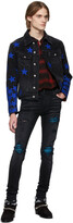 Thumbnail for your product : Amiri Black MX1 Cracked Paint Jeans