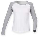 Thumbnail for your product : Skinni Fit Skinnifit Womens/Ladies Long Sleeve Baseball T-Shirt (XS)