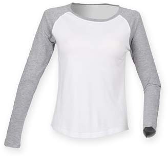 Skinni Fit Skinnifit Womens/Ladies Long Sleeve Baseball T-Shirt (XS)