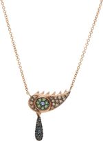 Thumbnail for your product : Ileana Makri Multi Gemstone & Rose Gold Crying Eye Pendant Necklace-Co