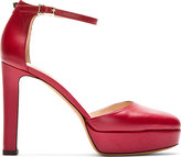 Thumbnail for your product : Valentino Scarlet Leather Cult Pumps