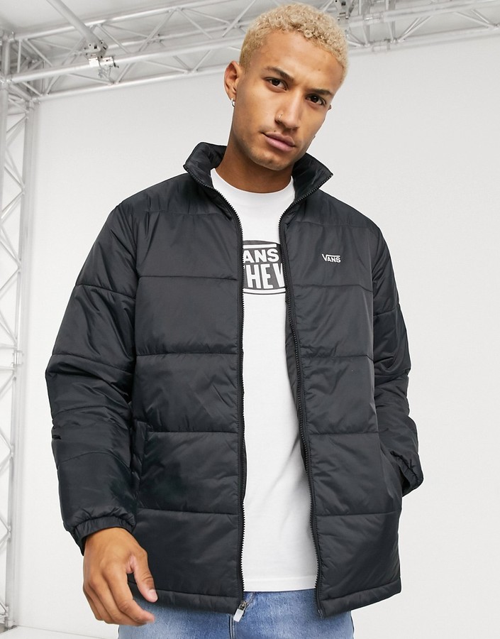 Vans Layton puffer jacket in black - ShopStyle Outerwear