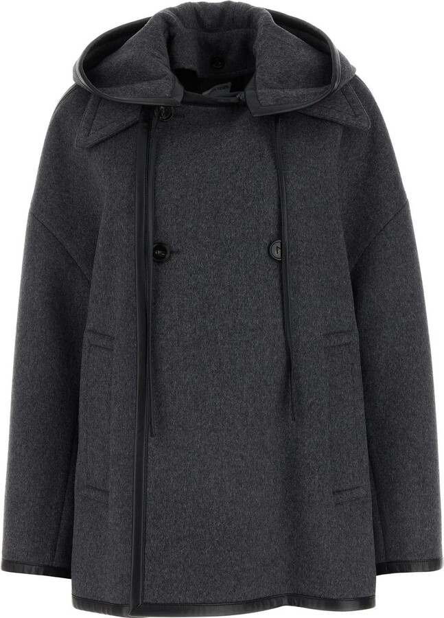 【BOTTEGA VENETA】Dark Grey Wool Oversize Coat Bottega Veneta Dark Grey Wool Oversize Coat - ShopStyle