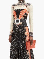 Thumbnail for your product : Paco Rabanne High-neck Floral-print Jersey Top - Navy Multi