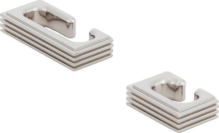 KHAITE Empire Ear Cuffs in Metallic Silver