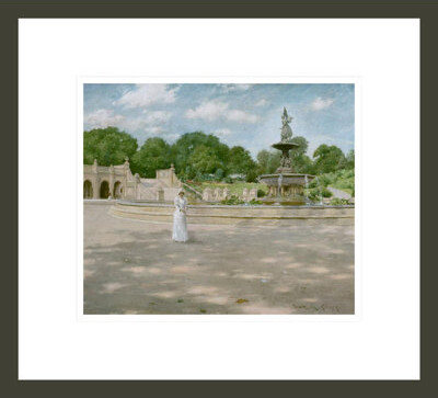 1000Museums An Early Stroll in the Park by William Merritt Chase -Framed Giclee Print