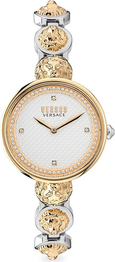 Versus Versace Womens Canton Road IP Yellow Gold 36mm Bracelet