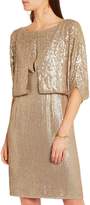 Thumbnail for your product : Jenny Packham Layered Sequined Silk-georgette Dress