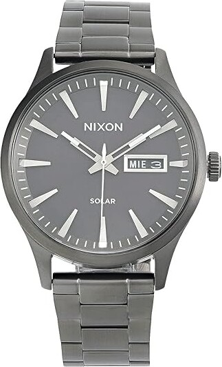 Nixon Sentry Solar Stainless Steel Men's Watches Gunmetal