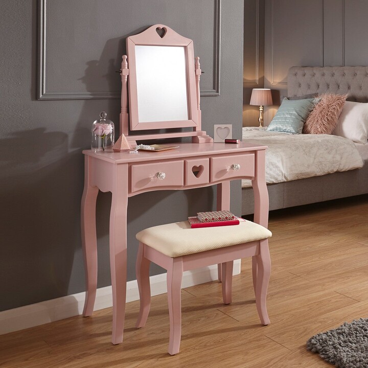 GFW Heart Dressing Table Set Pink - ShopStyle Bedroom