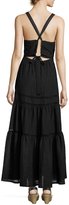 Thumbnail for your product : Rebecca Taylor Sleeveless Textured Maxi Dress, Black